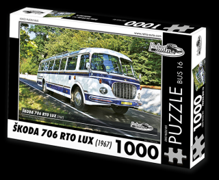 Retro-Auta Puzzle BUS 16 - ŠKODA 706 RTO LUX (1967) 1000 dílků