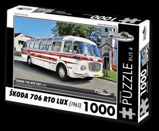 Retro-Auta Puzzle BUS 4 - ŠKODA 706 RTO LUX (1965) 1000 dílků