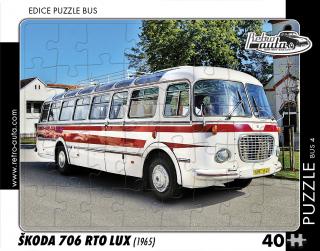 Retro-Auta Puzzle BUS 4 - ŠKODA 706 RTO LUX (1965) 40 dílků