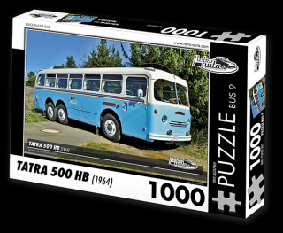 Retro-Auta Puzzle BUS 9 - TATRA 500 HB (1964) 1000 dílků