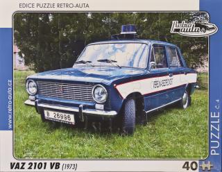 Retro-Auta Puzzle č. 04 - VAZ 2101 VB (1973) 40 dílků