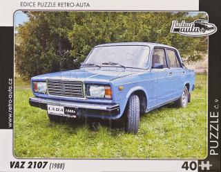 Retro-Auta Puzzle č. 09 - VAZ 2107 (1988) 40 dílků