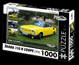 Retro-Auta Puzzle č. 1 - ŠKODA 110 R COUPE (1974) 1000 dílků