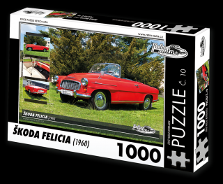 Retro-Auta Puzzle č. 10 - ŠKODA FELICIA (1960) 1000 dílků