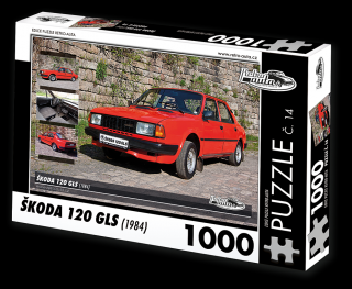 Retro-Auta Puzzle č. 14 - ŠKODA 120 GLS (1984) 1000 dílků