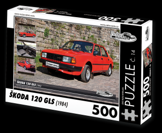 Retro-Auta Puzzle č. 14 - ŠKODA 120 GLS (1984) 500 dílků
