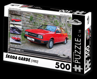 Retro-Auta Puzzle č. 16 - ŠKODA GARDE (1983) 500 dílků