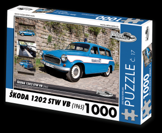 Retro-Auta Puzzle č. 17 - ŠKODA 1202 STW VB (1965) 1000 dílků