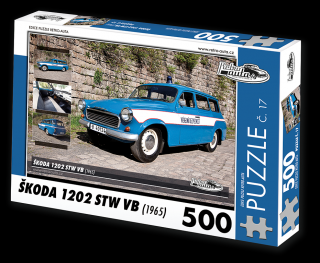 Retro-Auta Puzzle č. 17 - ŠKODA 1202 STW VB (1965) 500 dílků