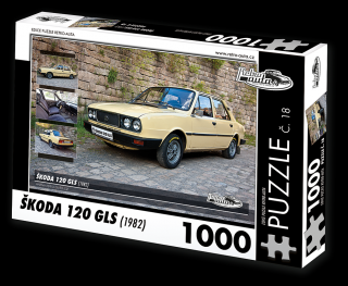 Retro-Auta Puzzle č. 18 - ŠKODA 120 GLS (1982) 1000 dílků