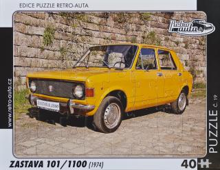 Retro-Auta Puzzle č. 19 - ZASTAVA 101/1100 (1974) 40 dílků
