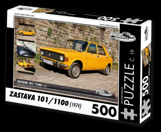 Retro-Auta Puzzle č. 19 - ZASTAVA 101/1100 (1974) 500 dílků