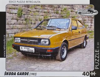 Retro-Auta Puzzle č. 20 - ŠKODA GARDE (1983) 40 dílků