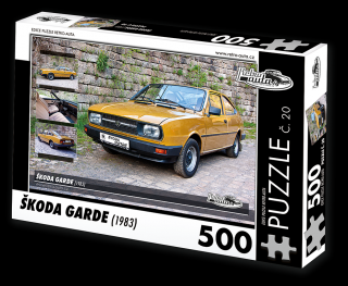 Retro-Auta Puzzle č. 20 - ŠKODA GARDE (1983) 500 dílků