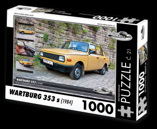 Retro-Auta Puzzle č. 21 - WARTBURG 353 s (1984) 1000 dílků