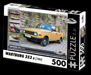 Retro-Auta Puzzle č. 21 - WARTBURG 353 s (1984) 500 dílků