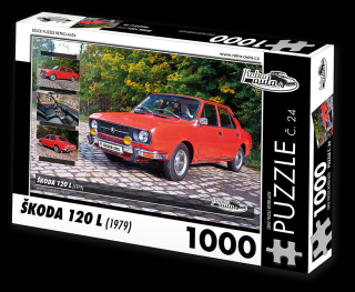 Retro-Auta Puzzle č. 24 - ŠKODA 120 L (1979) 1000 dílků