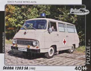 Retro-Auta Puzzle č. 25 - ŠKODA 1203 SA (1980) 40 dílků
