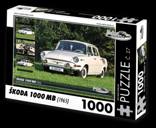 Retro-Auta Puzzle č. 27 - ŠKODA 1000 MB (1965) 1000 dílků