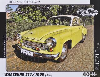 Retro-Auta Puzzle č. 28 - WARTBURG 311/1000 (1963) 40 dílků