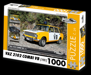 Retro-Auta Puzzle č. 29 - VAZ 2102 COMBI VB (1981) 1000 dílků