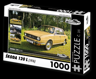 Retro-Auta Puzzle č. 35 - ŠKODA 120 L (1976) 1000 dílků