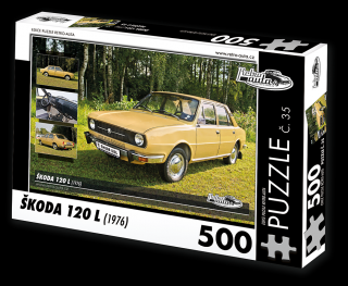 Retro-Auta Puzzle č. 35 - ŠKODA 120 L (1976) 500 dílků