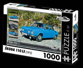 Retro-Auta Puzzle č. 37 - ŠKODA 110 LS (1975) 1000 dílků