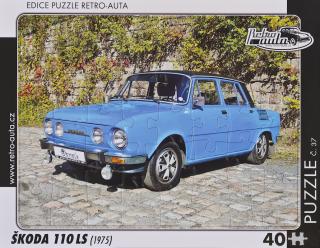 Retro-Auta Puzzle č. 37 - ŠKODA 110 LS (1975) 40 dílků