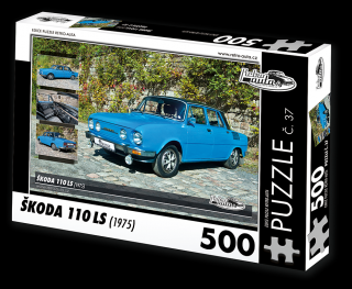 Retro-Auta Puzzle č. 37 - ŠKODA 110 LS (1975) 500 dílků
