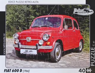 Retro-Auta Puzzle č. 41 - FIAT 600 D (1966) 40 dílků