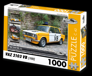 Retro-Auta Puzzle č. 42 - VAZ 2103 VB (1980) 1000 dílků