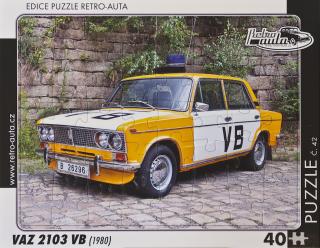Retro-Auta Puzzle č. 42 - VAZ 2103 VB (1980) 40 dílků