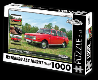 Retro-Auta Puzzle č. 43 - WARTBURG 353 TOURIST (1976) 1000 dílků