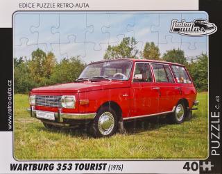 Retro-Auta Puzzle č. 43 - WARTBURG 353 TOURIST (1976) 40 dílků