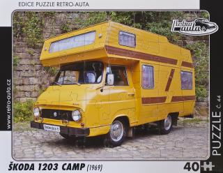 Retro-Auta Puzzle č. 44 - ŠKODA 1203 CAMP (1969) 40 dílků