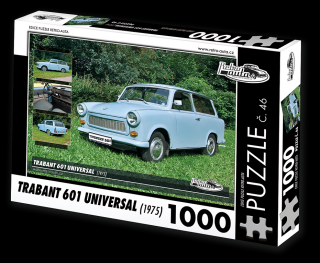 Retro-Auta Puzzle č. 46 - TRABANT 601 UNIVERSAL (1975) 1000 dílků