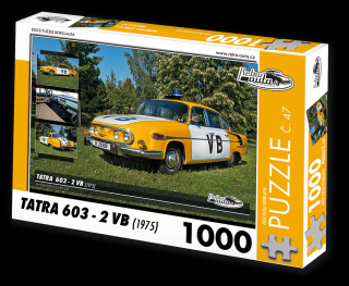 Retro-Auta Puzzle č. 47 - TATRA 603 - 2 VB (1975) 1000 dílků