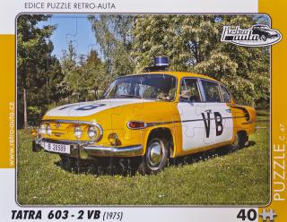 Retro-Auta Puzzle č. 47 - TATRA 603 - 2 VB (1975) 40 dílků