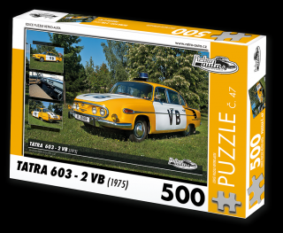 Retro-Auta Puzzle č. 47 - TATRA 603 - 2 VB (1975) 500 dílků