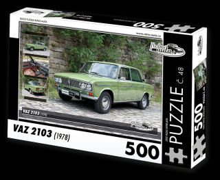 Retro-Auta Puzzle č. 48 - VAZ 2103 (1978) 500 dílků