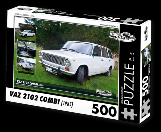 Retro-Auta Puzzle č. 5 - VAZ 2102 COMBI (1985) 500 dílků