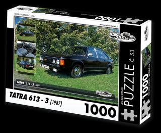 Retro-Auta Puzzle č. 53 - TATRA 613 - 3 (1987) 1000 dílků