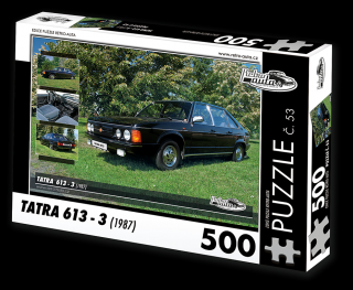 Retro-Auta Puzzle č. 53 - TATRA 613 - 3 (1987) 500 dílků