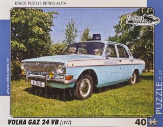 Retro-Auta Puzzle č. 57 - VOLHA GAZ 24 VB (1977) 40 dílků