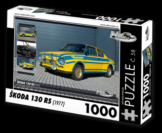 Retro-Auta Puzzle č. 58 - ŠKODA 130 RS (1977) 1000 dílků