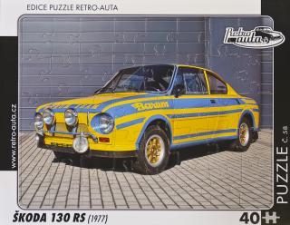 Retro-Auta Puzzle č. 58 - ŠKODA 130 RS (1977) 40 dílků