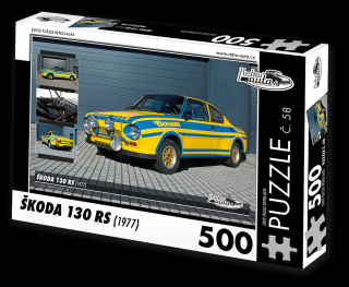 Retro-Auta Puzzle č. 58 - ŠKODA 130 RS (1977) 500 dílků