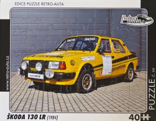 Retro-Auta Puzzle č. 59 - ŠKODA 130 LR (1984) 40 dílků