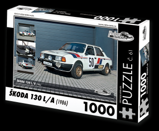 Retro-Auta Puzzle č. 61 - ŠKODA 130 LA (1986) 1000 dílků